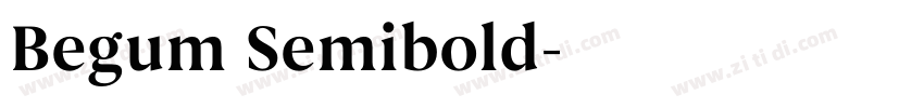 Begum Semibold字体转换